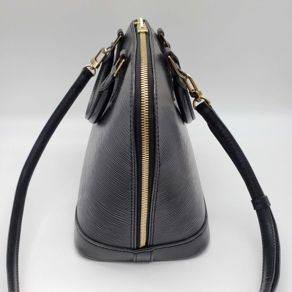 100% Authentic Louis Vuitton Alma PM Black Epi Hand Bag - Picture 3 of 12